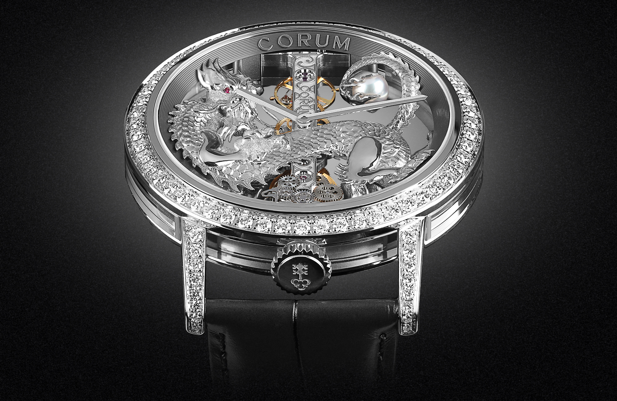 Golden Bridge 43 White Gold Dragon Diamonds Watch B113 03909 by CORUM CORUM Suisse